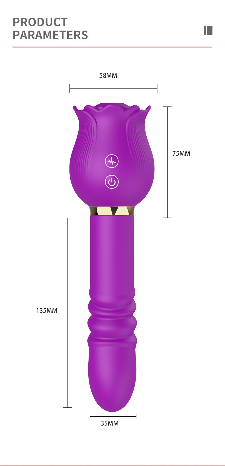 Afiya Rose Telescopic Tongue-Licker Vibrator with 12 Sucking Modes, Rose-Red Silicone-ABS Design — detail image 9