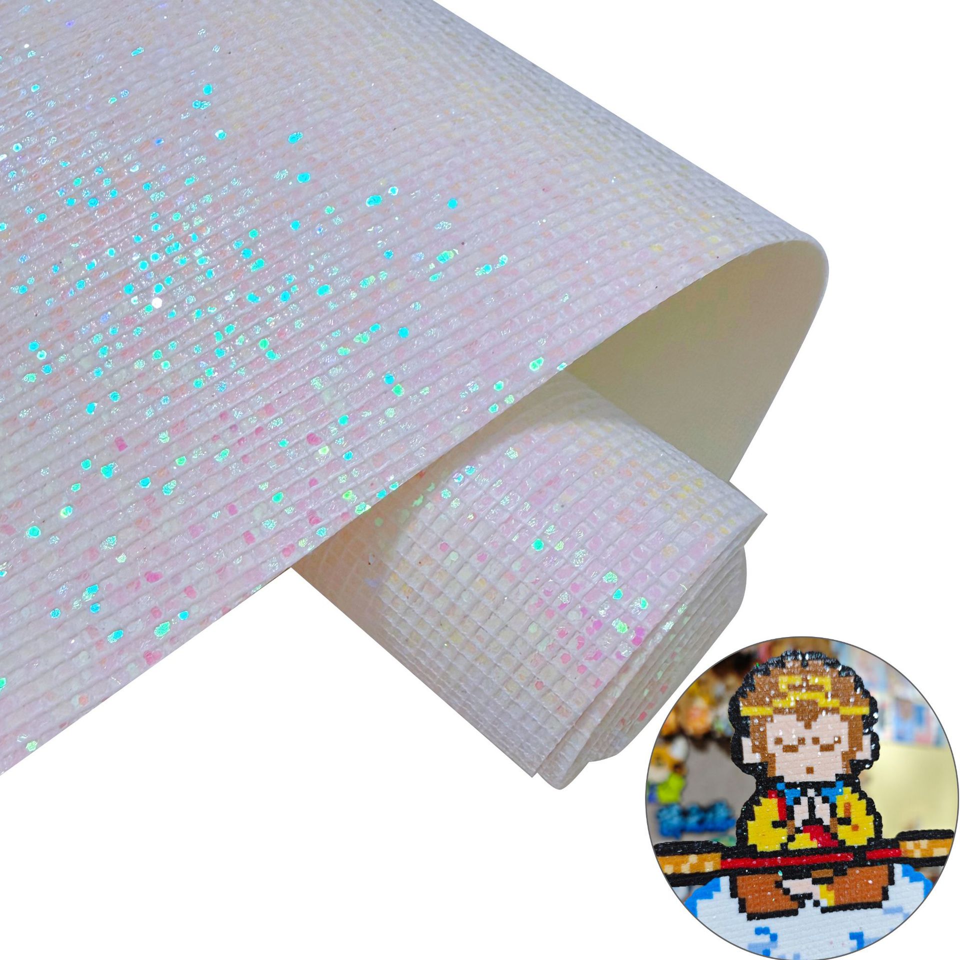 Small square-white mesh colorful white
