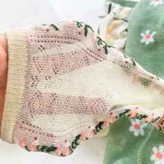 2024新品兒童襪子夏季網眼薄款透氣韓國潮襪女童襪超薄水晶襪童襪