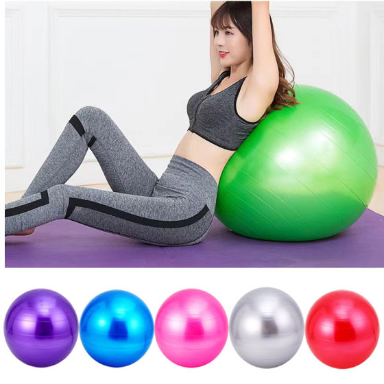Manufacturer PVC Explosion-proof Yoga Ball Smooth Surface Grinding Fitness Ball Pilates Ball Pregnant Women Exercise Fitness Yoga