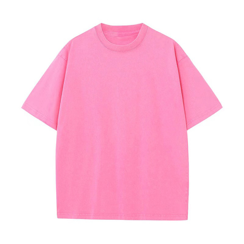 230g camiseta de manga corta hombre cuello pequeño cuello redondo algodón suelto hip-hop estilo lesbiano americano camiseta de hombro de moda