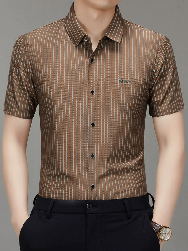 Summer silk elastic shirt, high-quality style