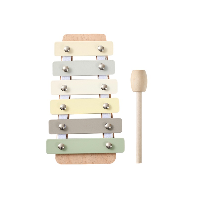 Juego de instrumentos musicales de madera de Amazon Orff, educación temprana para bebés, tocar el piano, tocar el tambor, martillo de arena, sonajero, juguete musical