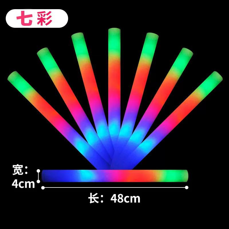Coloridas esponjas transfronterizas varillas fluorescentes concierto varillas fluorescentes de apoyo festival de música impresión de logotipo varillas fluorescentes