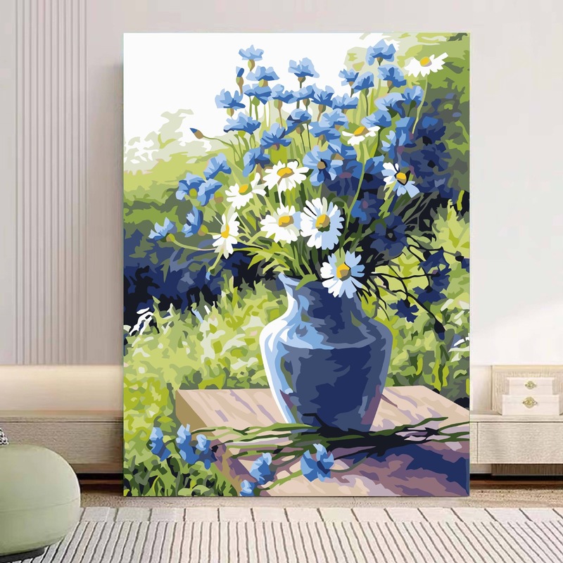 数字油画diy治愈填色唯美花卉高颜值解压丙烯画风景花卉装饰画|undefined