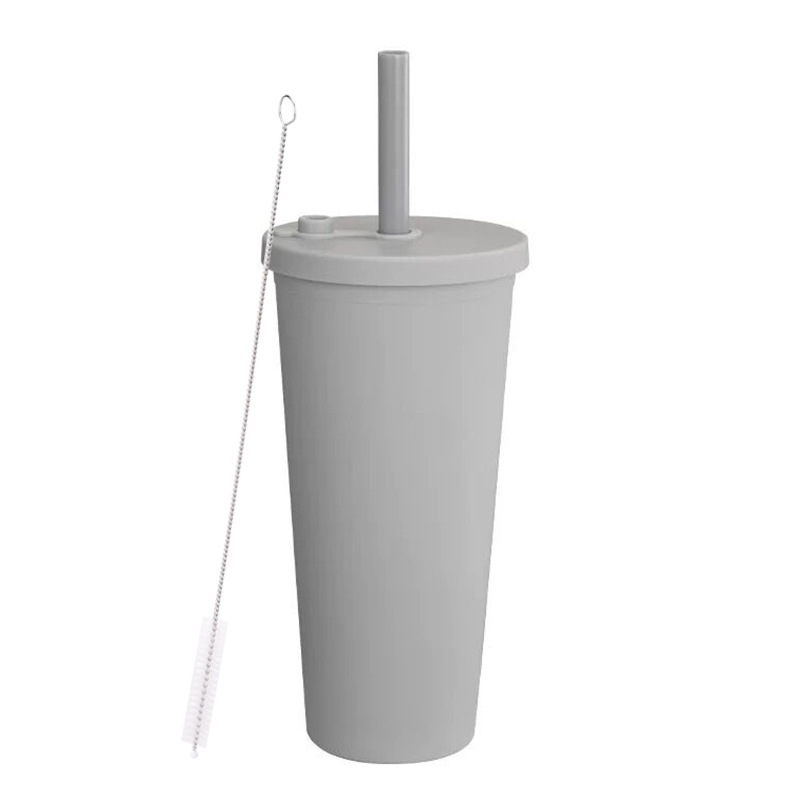 2025 新しいクロスボーダー二層プラスチック大穴ストローカップ透明パールミルクティーカップボバストローカップカスタマイズ|undefined