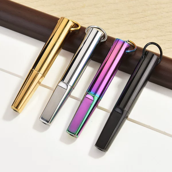 Cross-Border New Detachable Flat-Mouth Meditation Mindfulness Pendant Necklace Titanium Steel Adjustable Breathing Flavor Smoke Cessation Device Necklace