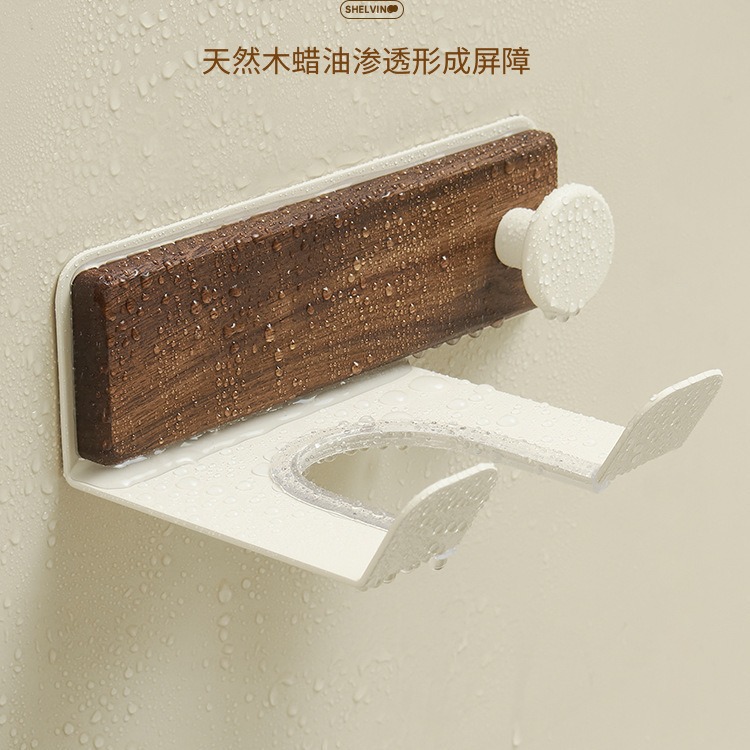 soplador de madera maciza estante de almacenamiento de tubo de aire de baño marco de almacenamiento de aleación de aluminio colgado en la pared sin perforación marco de soplador multicapa