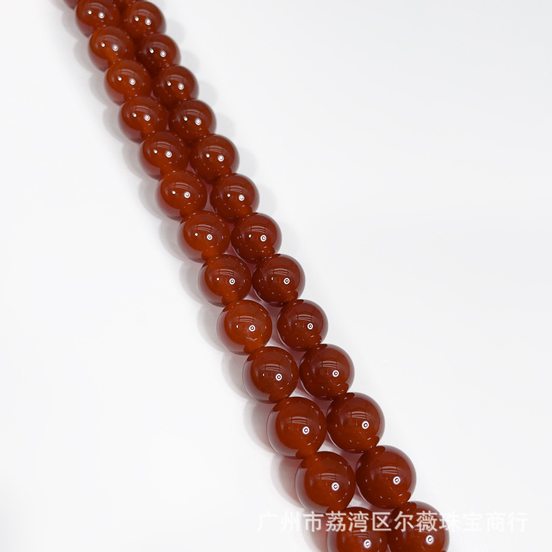 深紅潤紅天然紅瑪瑙散珠DIYアクセサリー紅玉髄散珠卸売り瑪瑙ビーズアクセサリー|undefined