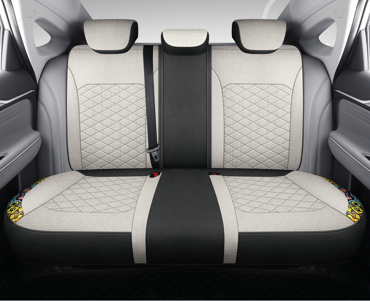 GAC AION Splus Special Car Seat Cover Four Seasons Universal Full Surrounded Cotton and Linen Fabric Breathable Seat Cushion