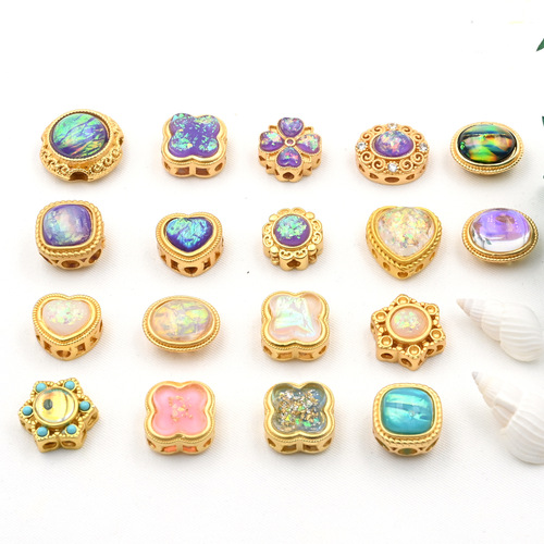 Ancient gold beads sand gold loose beads transfer beads diy bracelet accessories inlaid spacer accessories bead material wholesale