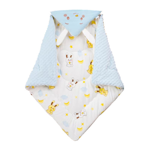 New baby beanie bag quilt beanie quilt newborn beanie blanket swaddle autumn and winter newborn outing blanket