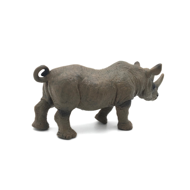 Simulation Rhinoceros Model Toy PVC Solid Wild Animal Home Decor Ornament