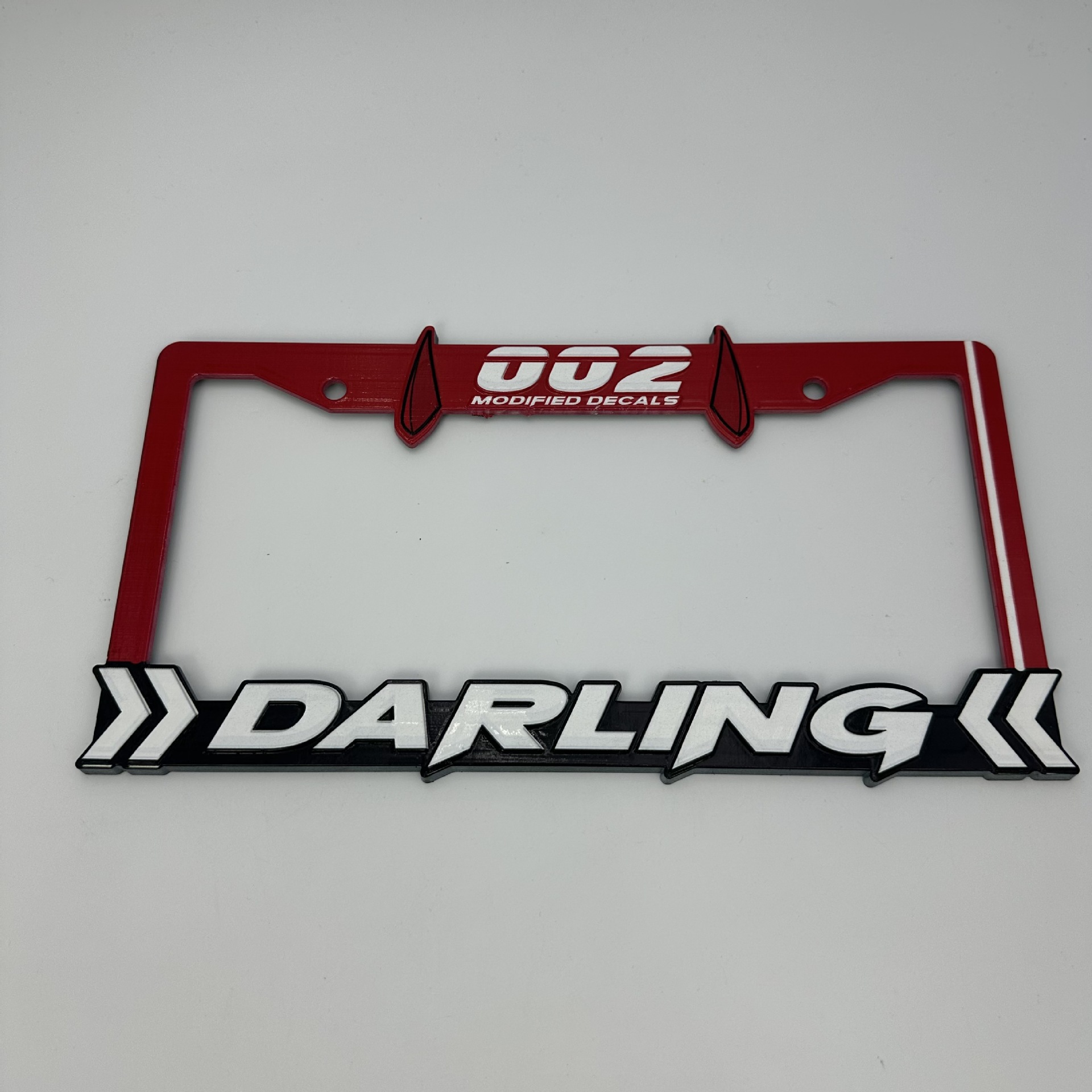Cross-border personalized US-standard plastic license plate frame, full embossed 3D printed license plate frame, license plate protection frame