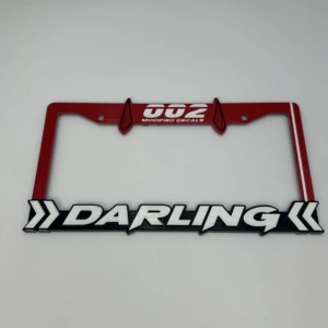 Cross-border personalized US-standard plastic license plate frame, full embossed 3D printed license plate frame, license plate protection frame
