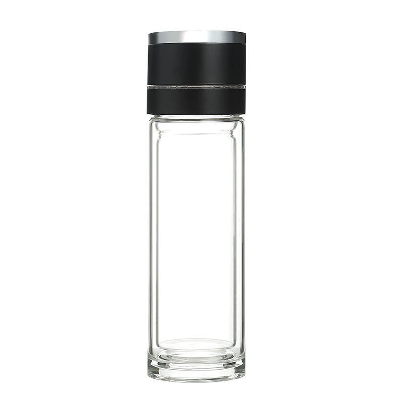 One -click opening cover car glass one hand with one hand and opening the double -layer glass water cup quickly opening cup men's tea cup