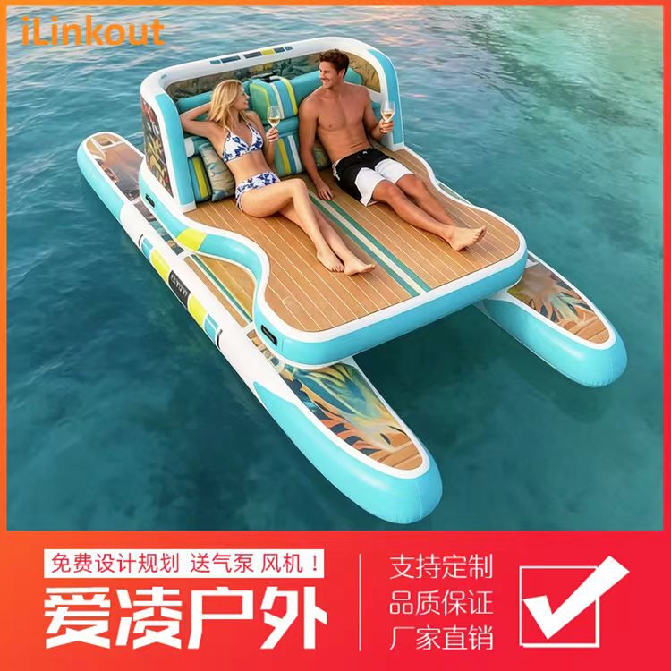Cross-border export of inflatable water yachts, direct supply from manufacturers, yachts for scenic area sightseeing, water floating platforms and floating docks