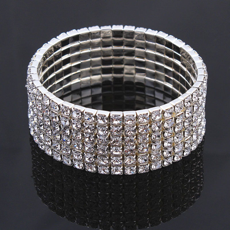 Luxurious Geometric Metal Inlay Rhinestones Womenu0027S Bracelets