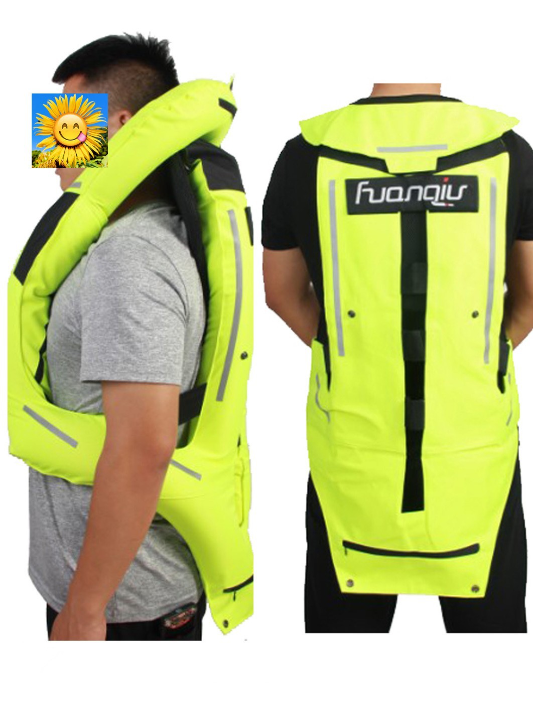 Airbag chaleco airbag traje motocicleta equipo de seguridad de carreras ropa anticaídas infláble chaleco de bicicleta protector de espalda