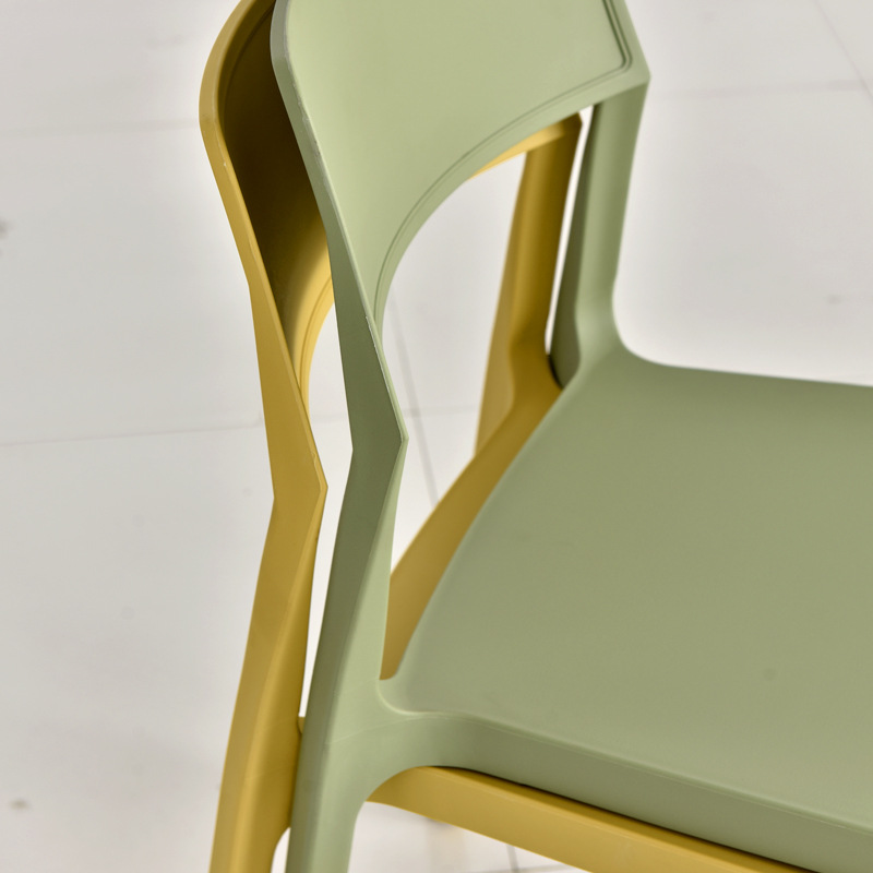 Silla de comedor de plástico simple moderna silla de comedor de ocio al aire libre Silla de adultos creativa nueva silla de plástico comercial engrosada