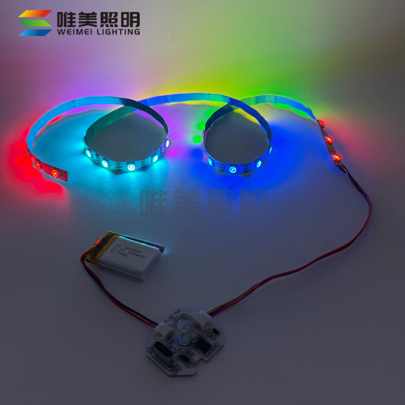 5V RGB LED Işık Şeridi Sınır Ötesi Parlak Badminton Raket Işık Şeridi USB Şarjlı Dokunmatik Anahtar PCBA Çözümü