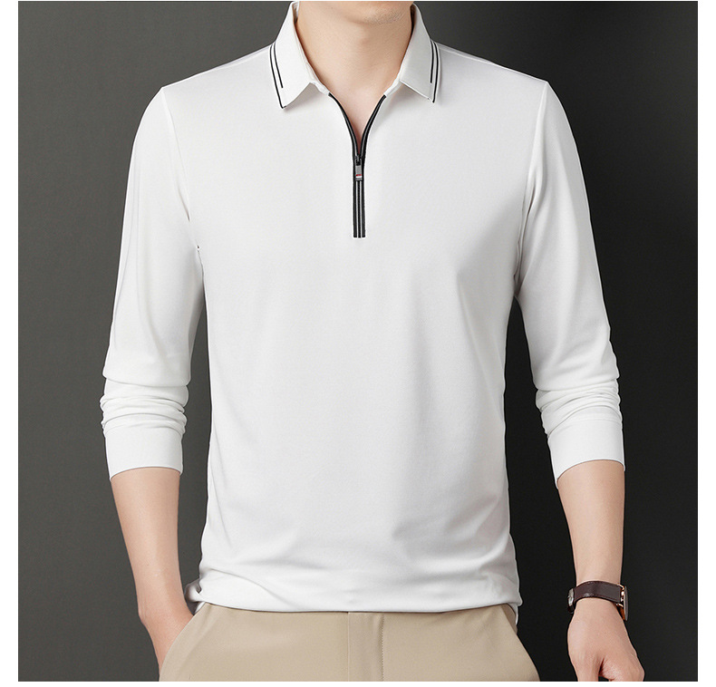 Herren Polohemd Mit Halbem Reißverschluss, Minimalistisch_voghion.com