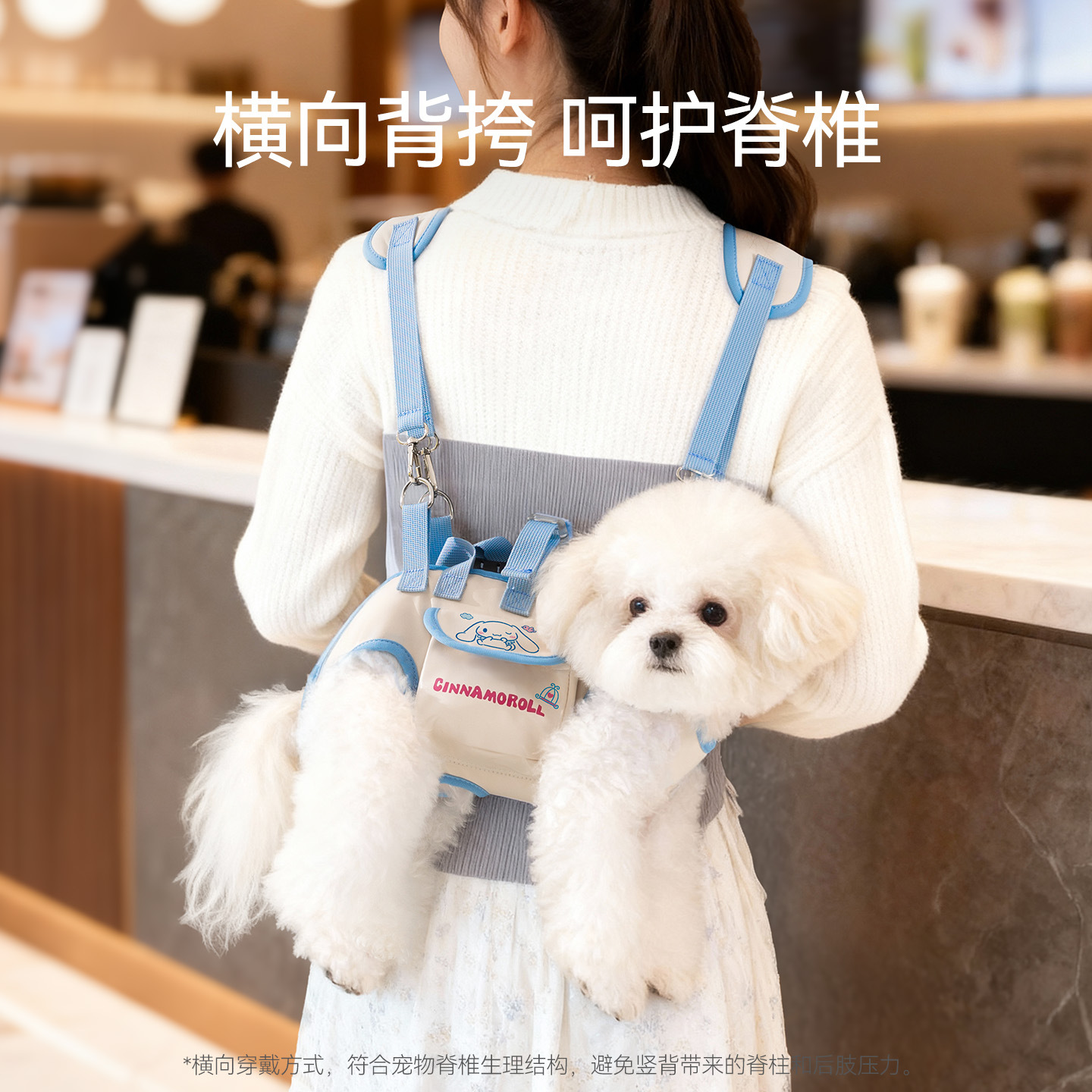 Nuevo cross-border co-branding multifuncional tracción mochila para mascotas bolsas de hombro para salir con perros pequeños y gatos
