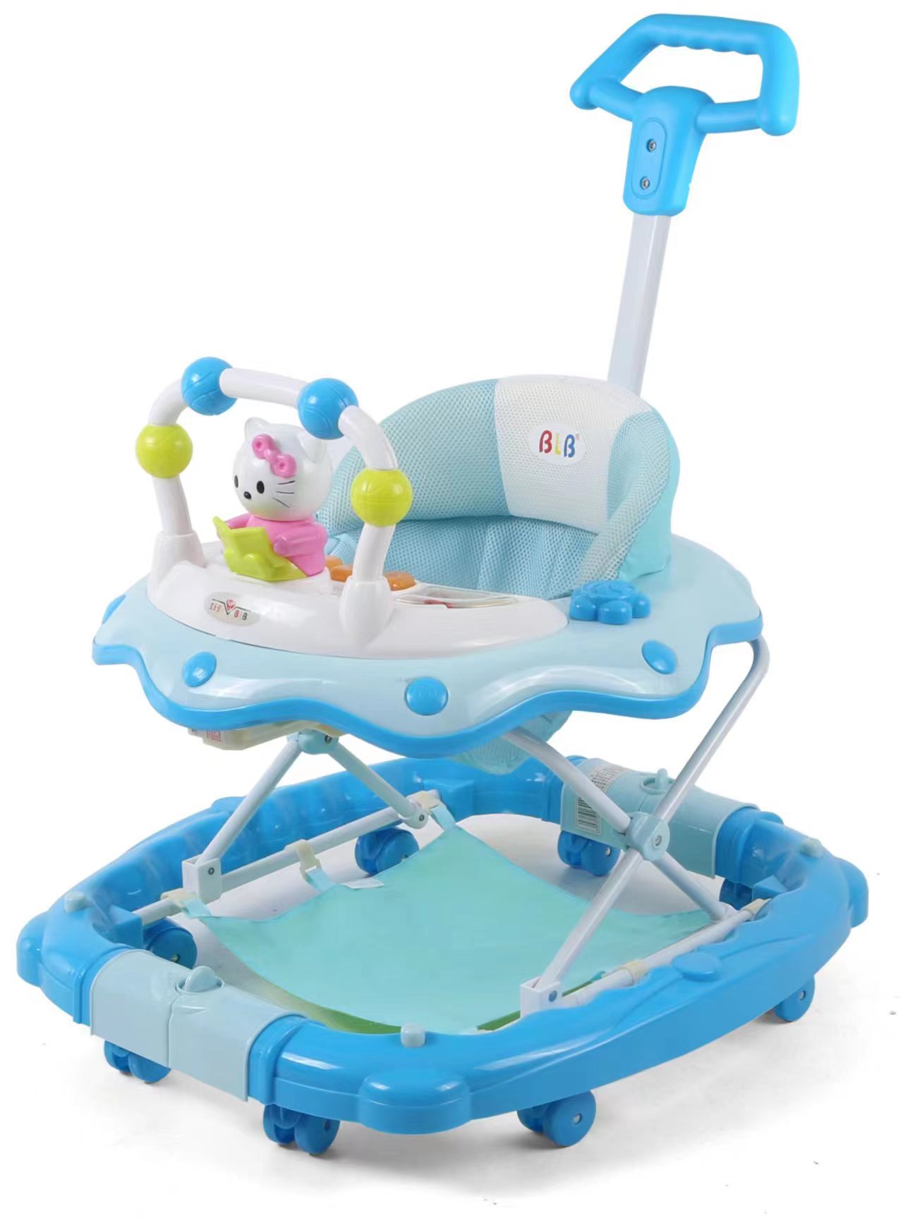 Baolubao 6220SYT Andador de bebé multi-funcional anti-Flip bebé empuje de la mano puede sentarse con pie pad varilla de empuje