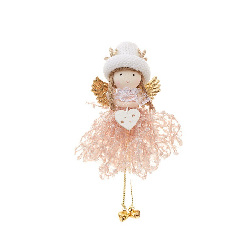 Nuevos productos transfronterizos de muñecas de ángel de niña pequeña decoración de Navidad colgante lindo colgante de ángel de peluche