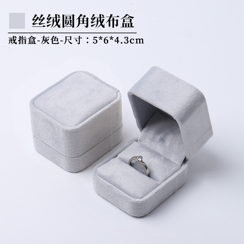 Caja de joyería de terciopelo de alta gama, caja de embalaje de terciopelo para anillos, pulseras, pendientes, cadenas largas, caja de regalo para joyería
