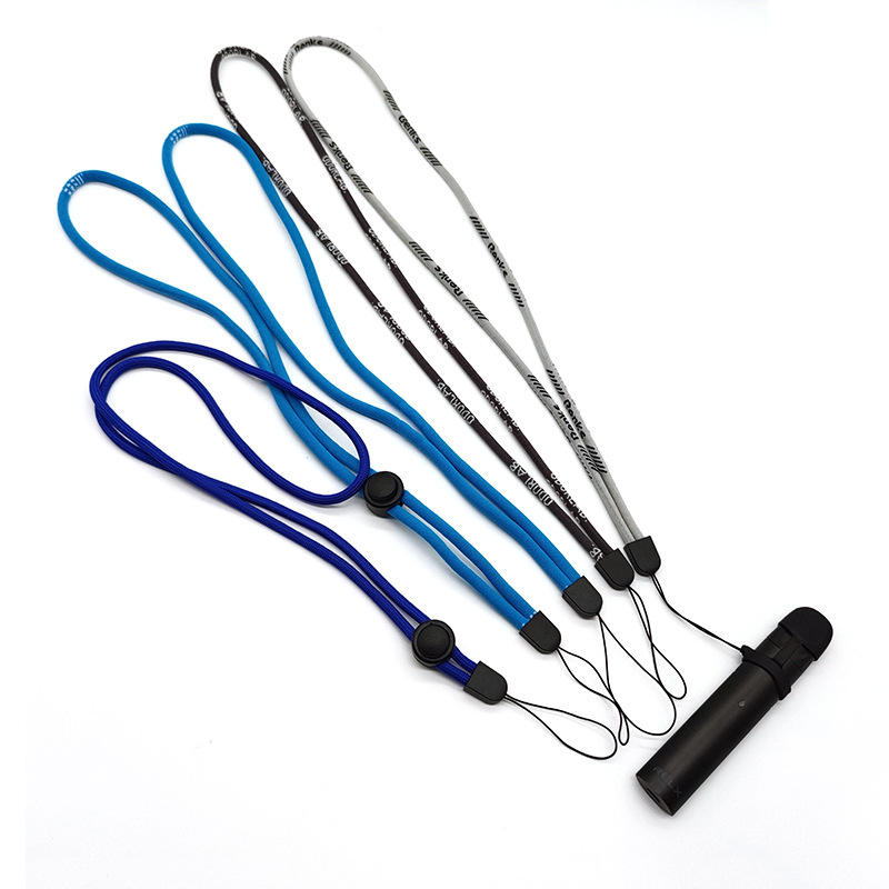 彩印定制logo電子煙圈具圓繩提花挂繩矽膠圈刺繡字尼龍織帶繩帶