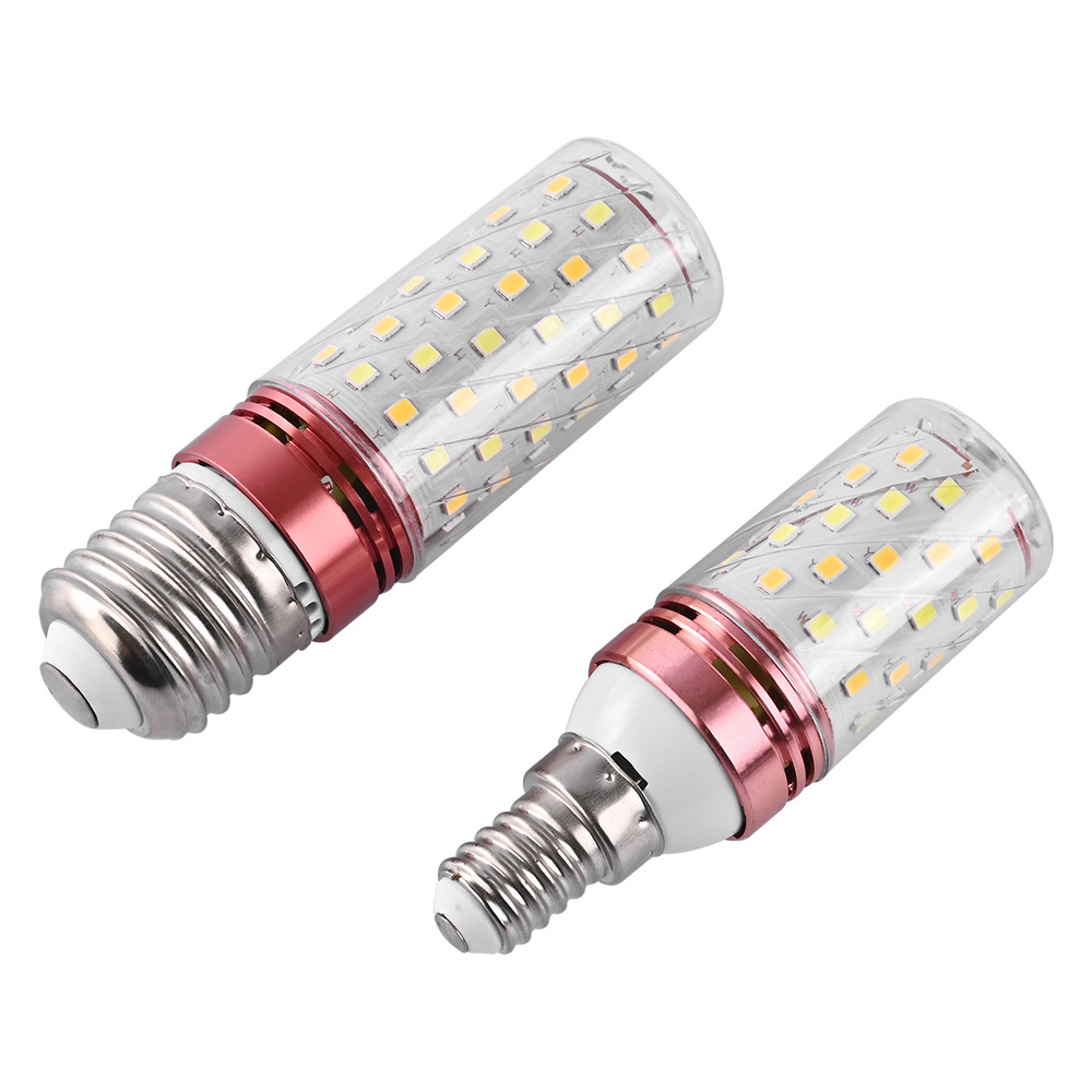 Bombilla LED tipo maíz de alta luminosidad para el hogar, venta al por mayor, alto CRI, base de rosca E27 E14, regulable en tres colores.