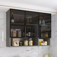 玻璃置物柜厨房吊柜墙壁柜墙上储物柜阳台壁橱浴室卫生间实木挂墙