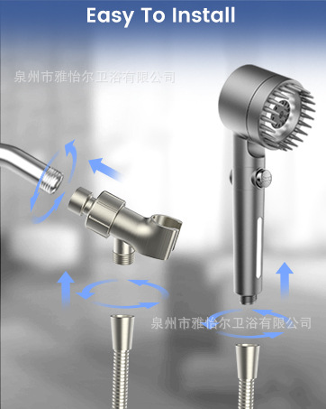 Cross-border wearing shower head, powerful pressurized bathroom shower head, spray, hand-held hand-filtered showerhead undefined
