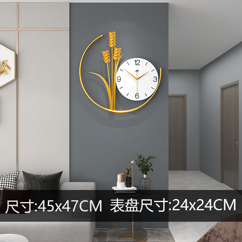 Internet celebridad reloj sala de estar simple moderno restaurante decorativo reloj montado en la pared hogar moda luz lujo creativo Reloj de pared popular