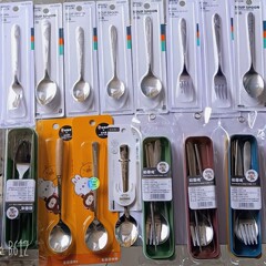 卸売り日米ステンレスの先の丸いスプーンの食事のスプーンのフォークの食器の家庭用の成人の子供の食事のスープの中の号