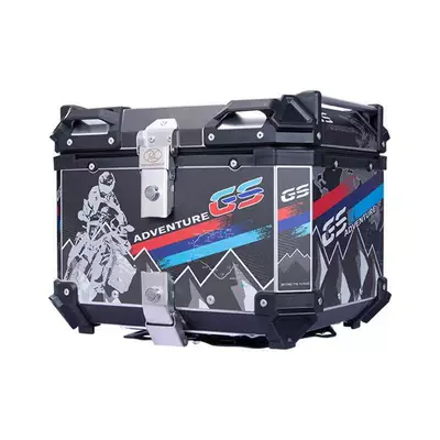 Aluminum Alloy 45L/38L Three-Box Electric Vehicle Storage Box Large Capacity Motorcycle Tail Box Electric Vehicle Trunk Aluminum (Motorcycle trunk) - 45l-top-box