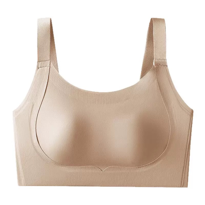 Taza de orejas de conejo, base líquida invisible, ropa interior líquida, pechos grandes para mujer, senos pequeños, senos pequeños, sujetador sin anillo de acero, transpirable, delgado, talla grande