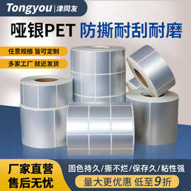 哑银pet50*3060*4070*4080*50100*60PVC标签贴纸定制定制印刷