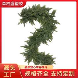 圣诞藤条仿真松柏绿植雪松藤条楼梯门挂装饰品仿真花植物圣诞装饰