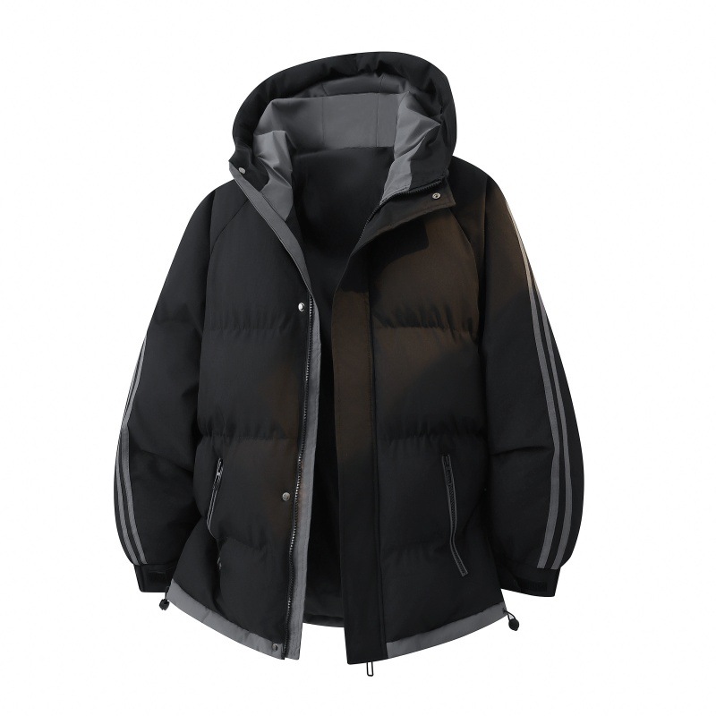 冬季外套爆款潮牌 韩版连帽加厚棉服 潮流面包休闲外套 加绒夹克