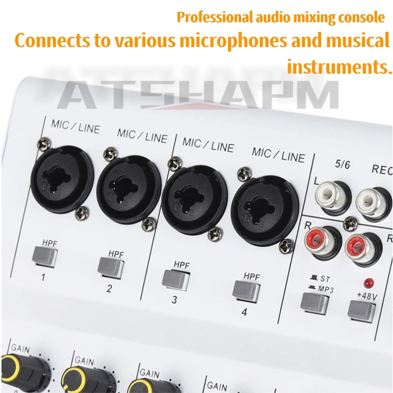 Transfronterizos 2 - 4 - 6 mezcladores profesionales pequeños Bluetooth con efecto de reverberación micrófono K-canción reunión de rendimiento de escenario
