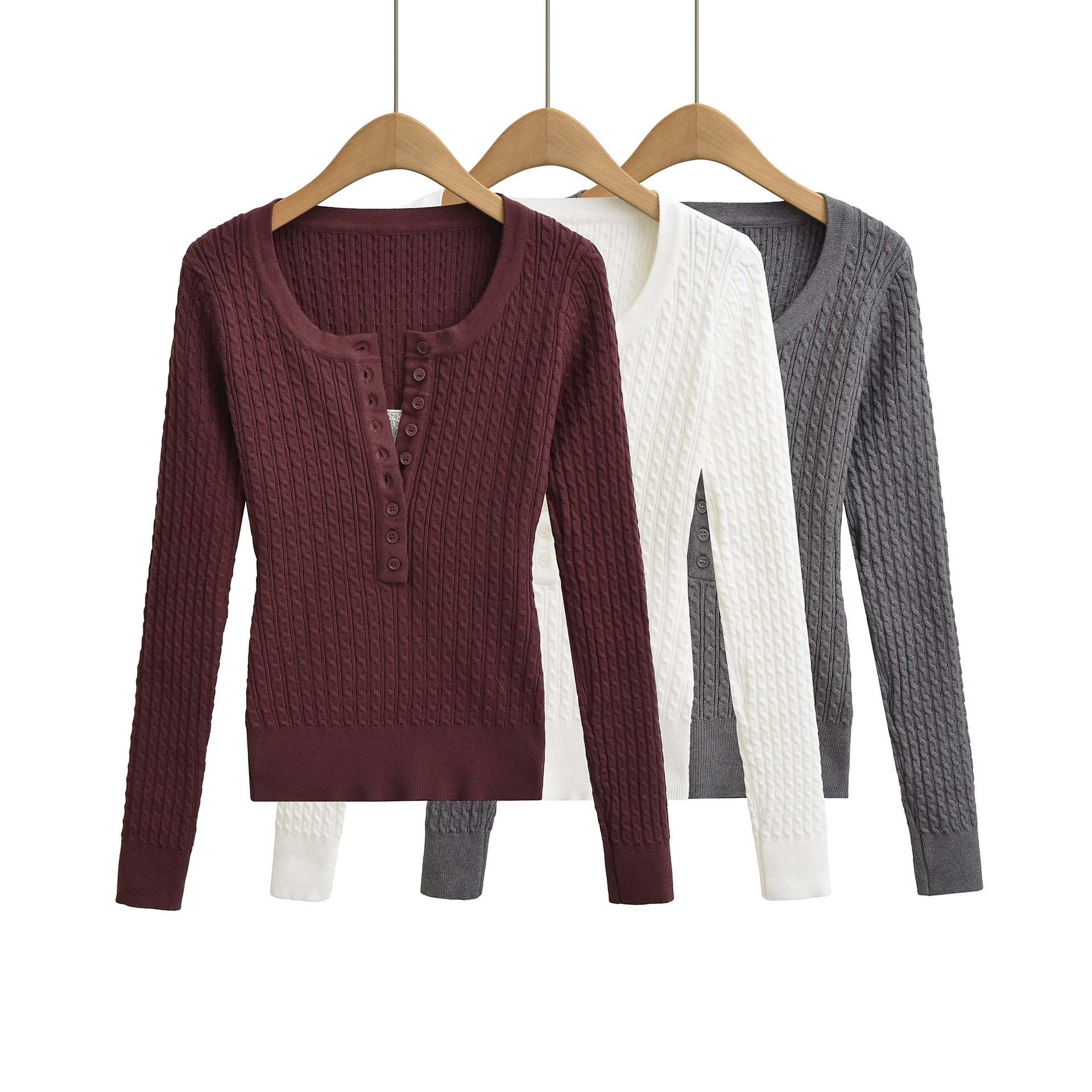 Pure Lust Elegant Lace Splicing Fake Two-Piece Knitted Cardigan for Women Spring, Autumn and Winter Sexy Slim Long-Sleeved Bottoming Top