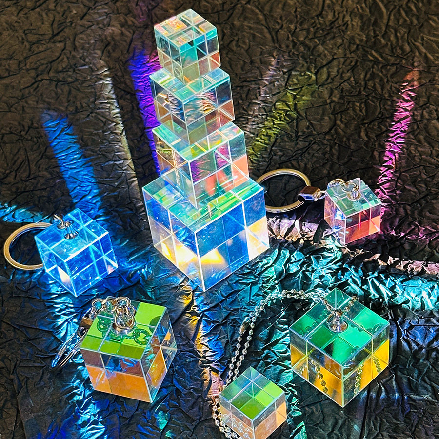 K9水晶玻璃棱镜立方体光学玻璃RGB棱镜方体