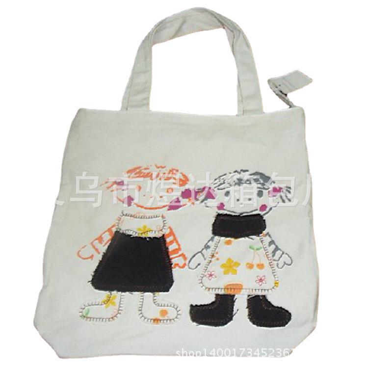 厂家供应销售棉布袋 棉布包 外贸大容量手提绣花帆布袋 帆布包