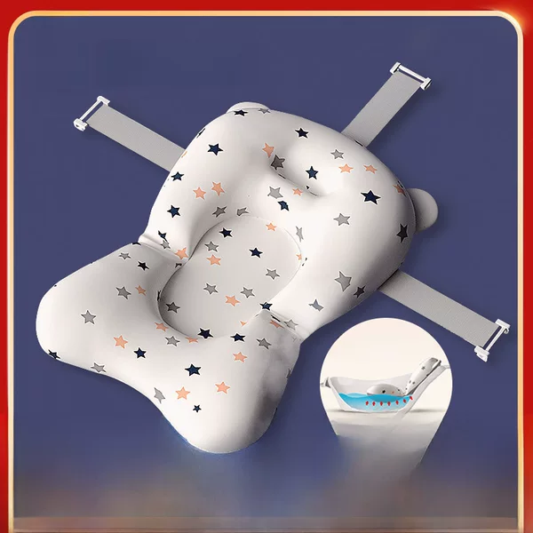 Baby Bathing Lying Holder Baby Bathing Artifact Sitting Lying Neonatal Net Bag Bath Mat Rack Children Bathing Suspension Mat
