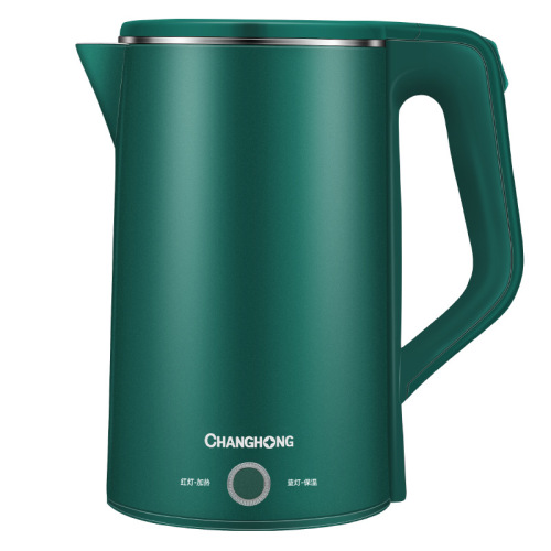Factory Wholesale Changhong/Meigeng Food-Grade Stainless Steel Double-Walled Waterproof Electric Kettle