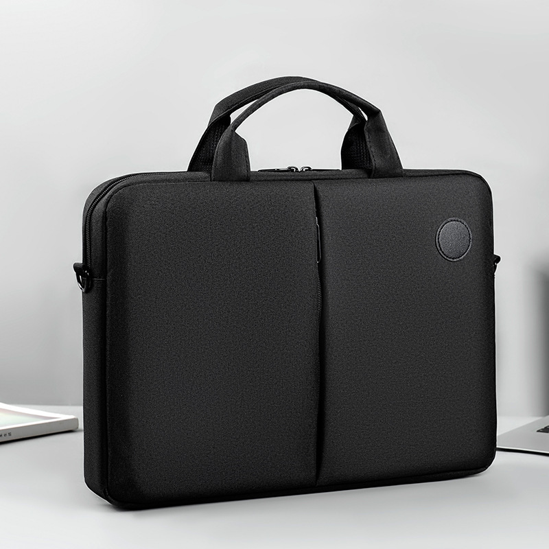 Factory Laptop Bag Single Shoulder Business Commuter File Bag Lightweight Large Capacity Water-repellent 15.6 Notebook Bag