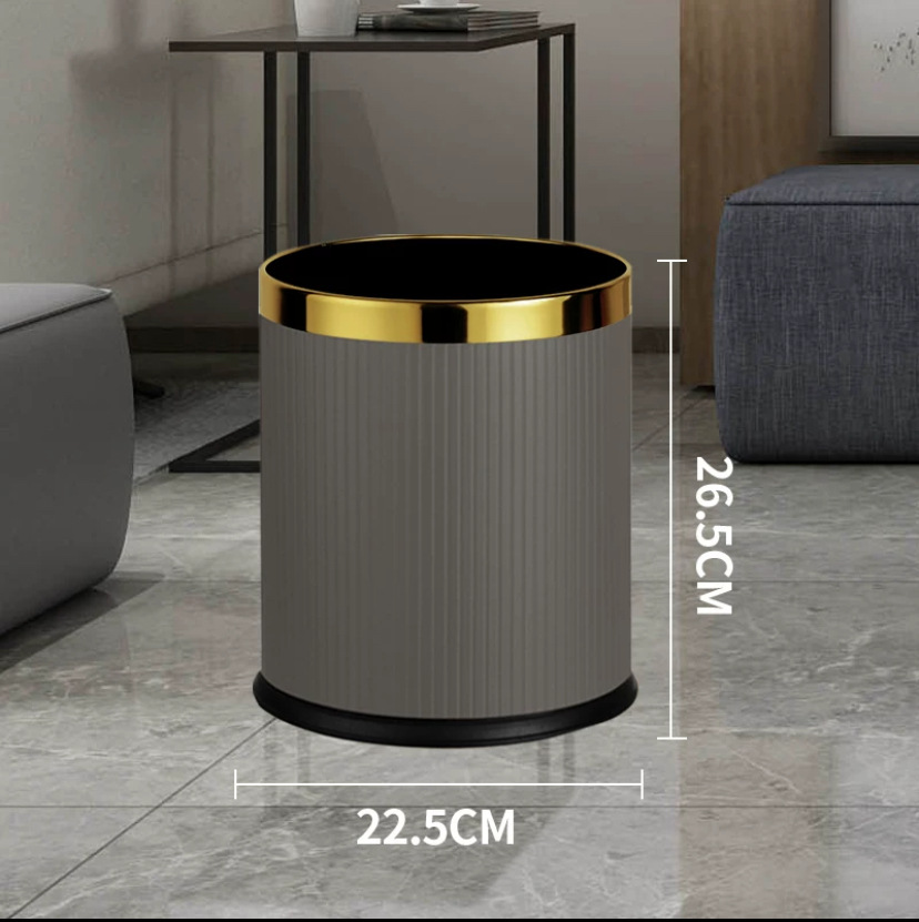 10L anillo de oro italiano rayas gris