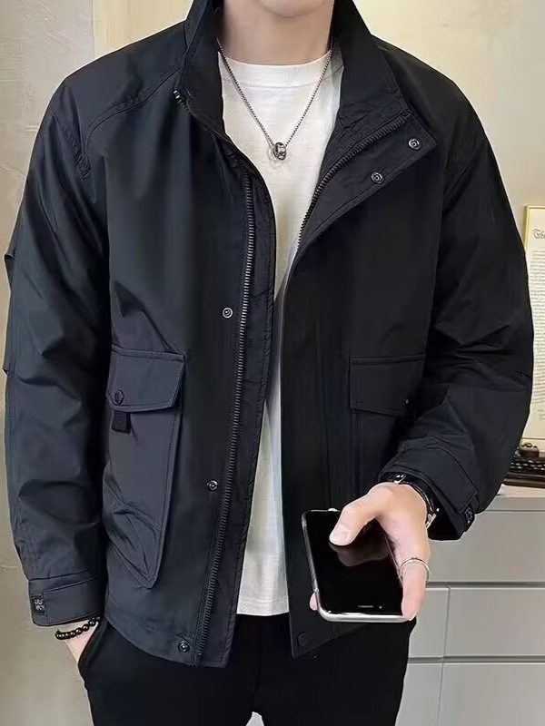 男装2025新款外套男春秋款潮流时尚帅气上衣高端工装青年夹克衣服|undefined